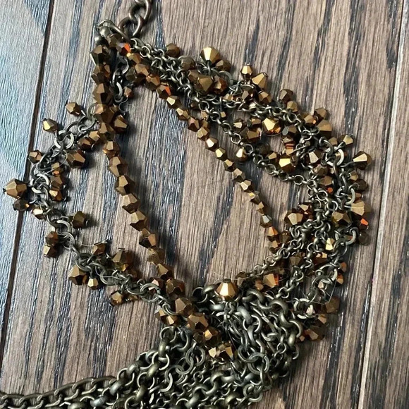 Rustic Chain Brown Necklace - Picture 5 of 5